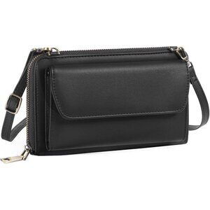 Women Z01 Black Phone Purse Crossbody Bags for Small Travel Wallet Touch Screen